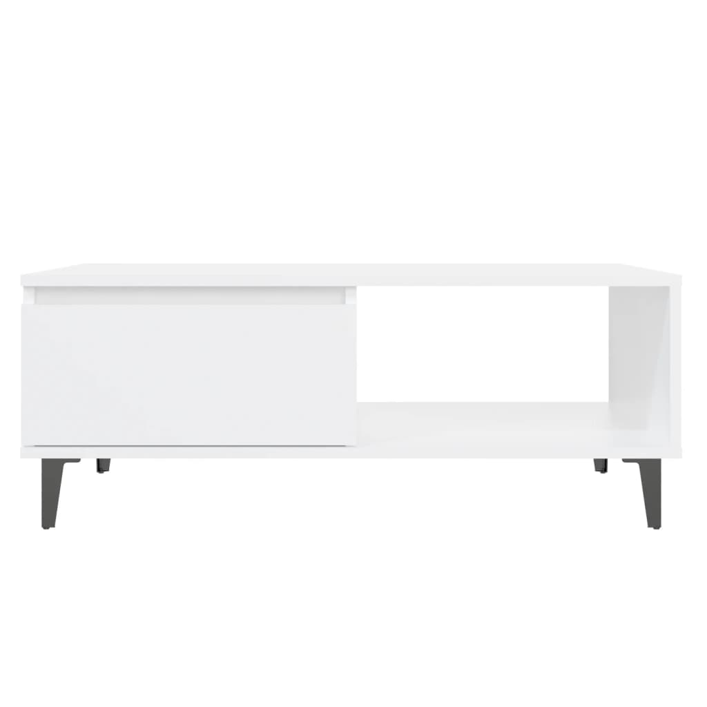 Mesa de centro 90x60x35 cm contraplacado branco
