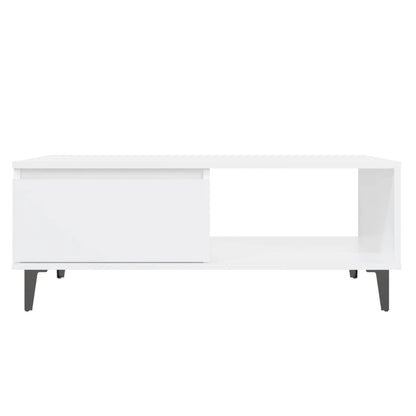 Mesa de centro 90x60x35 cm contraplacado branco