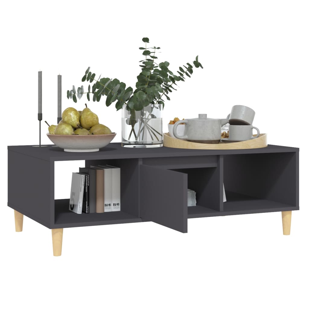 Mesa de centro 103,5x60x35 cm derivados de madeira cinza