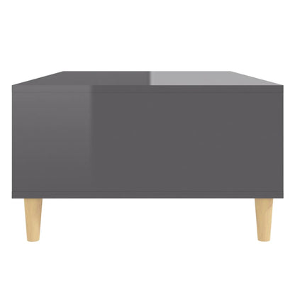 Mesa de centro derivados de madeira cinza brilhante