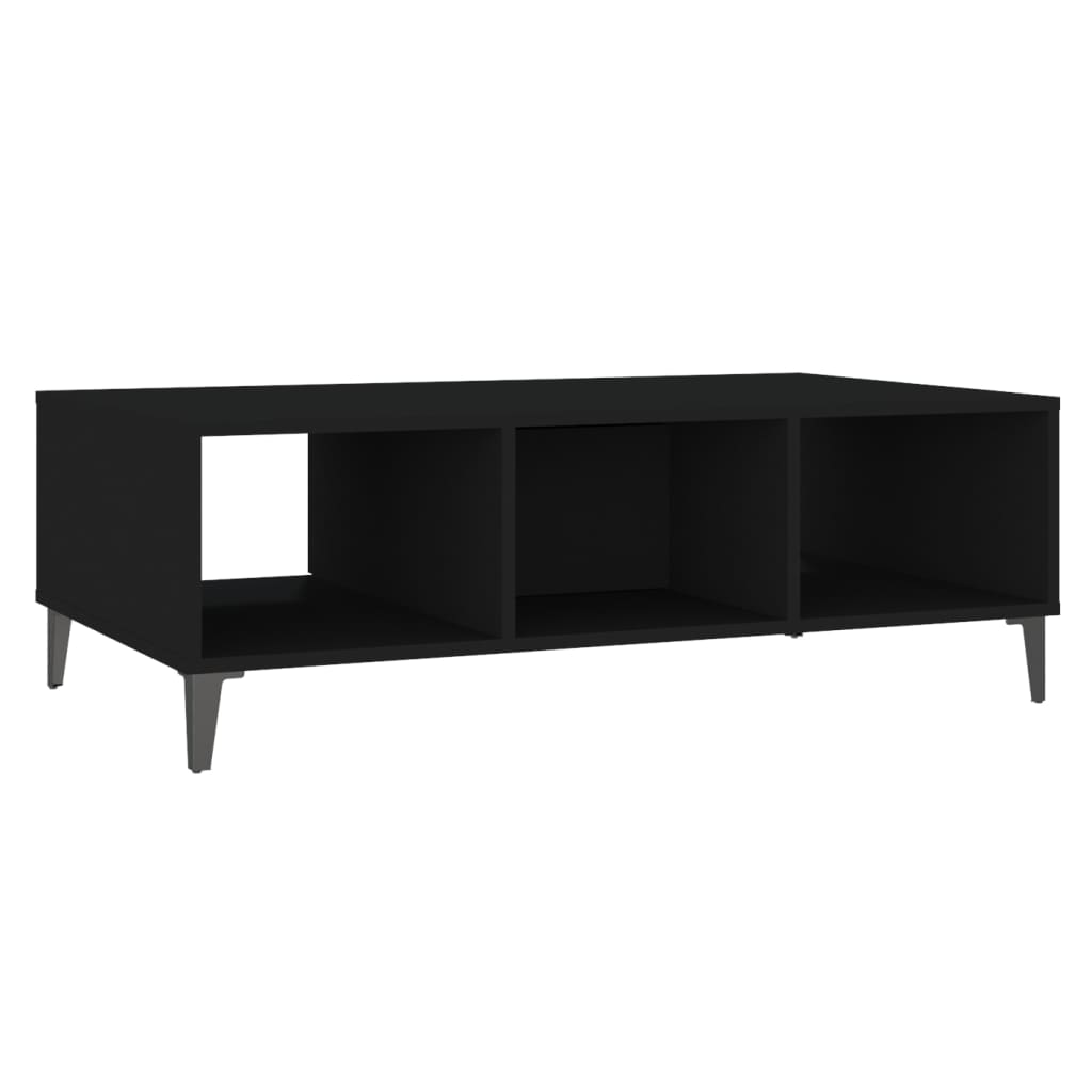 Mesa de centro 103,5x60x35 cm derivados de madeira preto