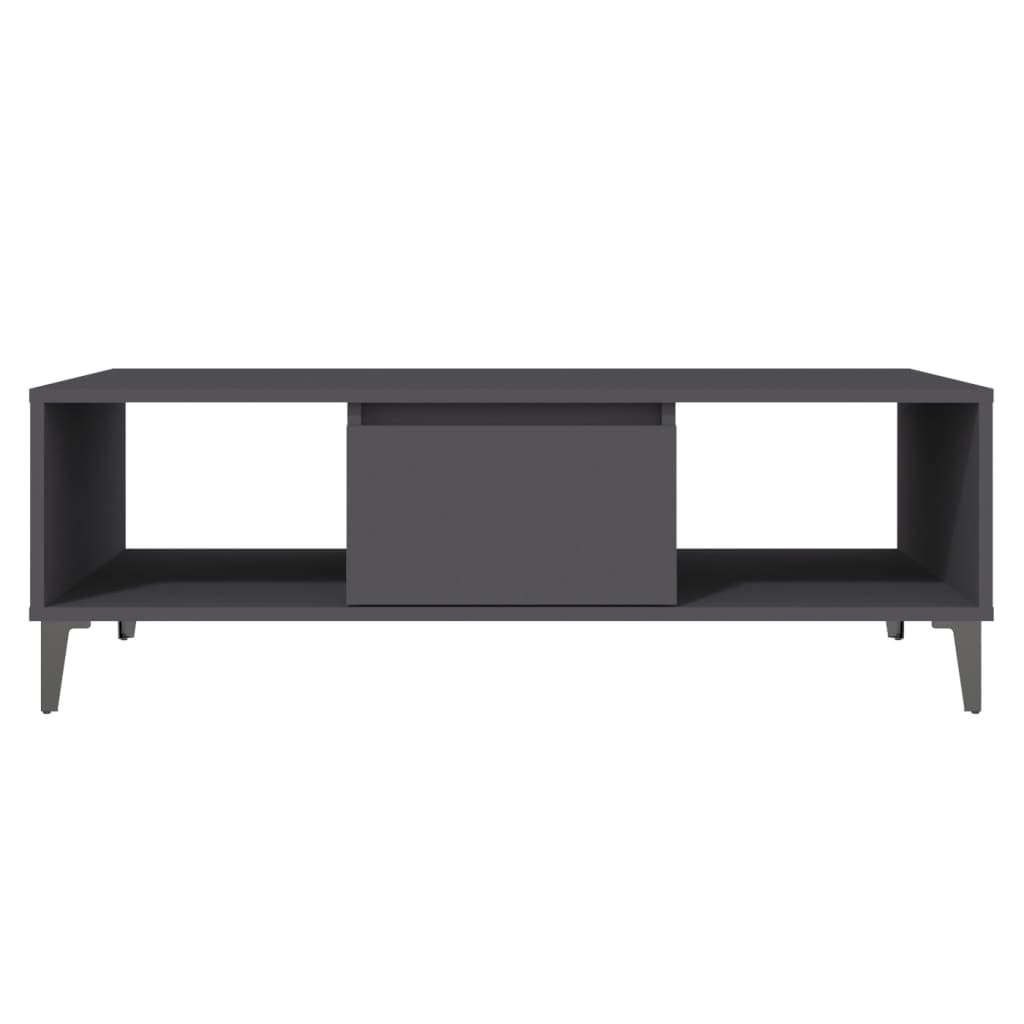 Mesa de centro 103,5x60x35 cm derivados de madeira cinza