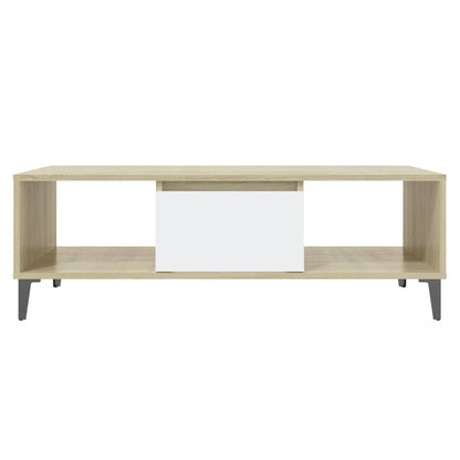 Mesa de centro derivados de madeira branco/carvalho sonoma