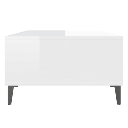 Mesa de centro derivados de madeira branco brilhante