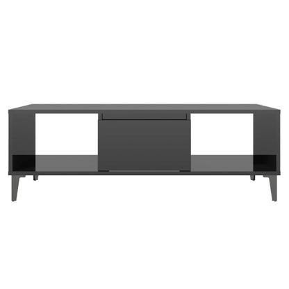 Mesa de centro derivados de madeira preto brilhante