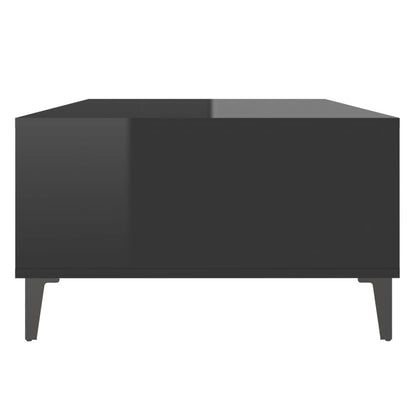 Mesa de centro derivados de madeira preto brilhante