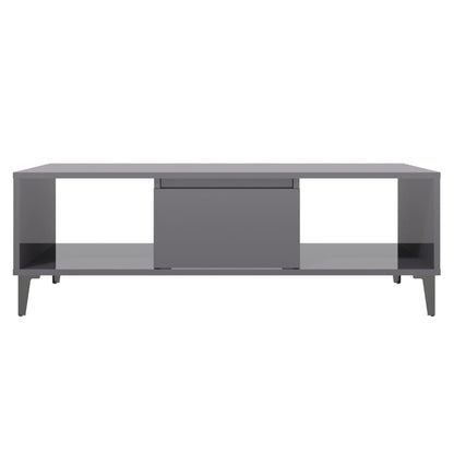 Mesa de centro derivados de madeira cinza brilhante