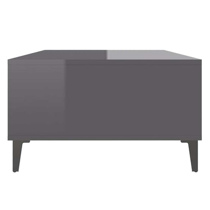 Mesa de centro derivados de madeira cinza brilhante
