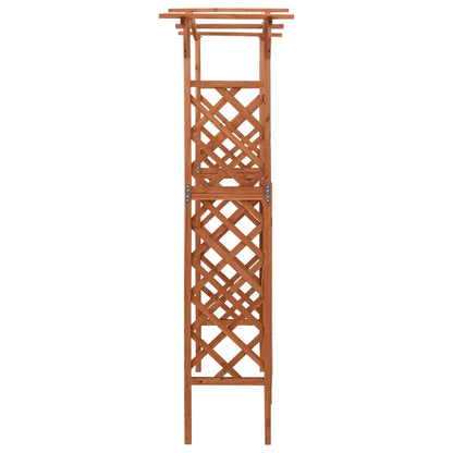 Pérgola com portão 116x40x204 cm madeira de abeto maciça