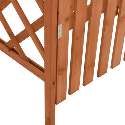 Pérgola com portão 116x40x204 cm madeira de abeto maciça