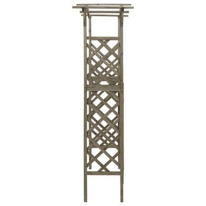 Pérgola com portão 116x40x204 cm madeira de abeto maciça cinza