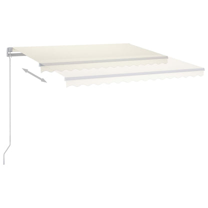 Toldo retrátil manual com LED 300x250 cm cor creme