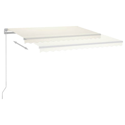 Toldo retrátil manual com LED 300x250 cm cor creme
