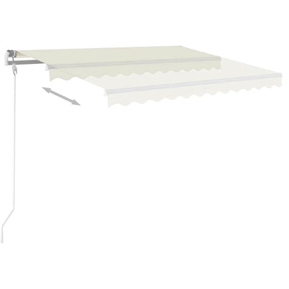 Toldo retrátil automático 300x250 cm cor creme