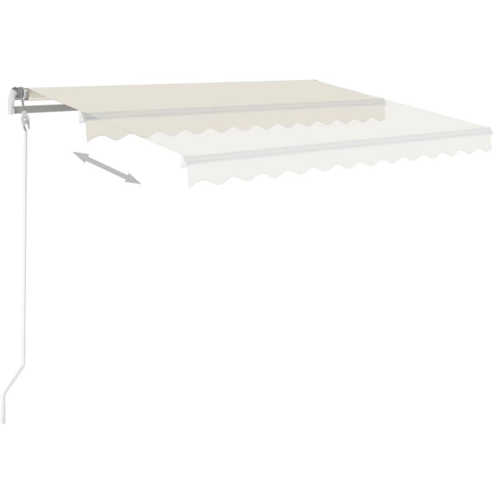 Toldo retrátil manual 400x350 cm cor creme