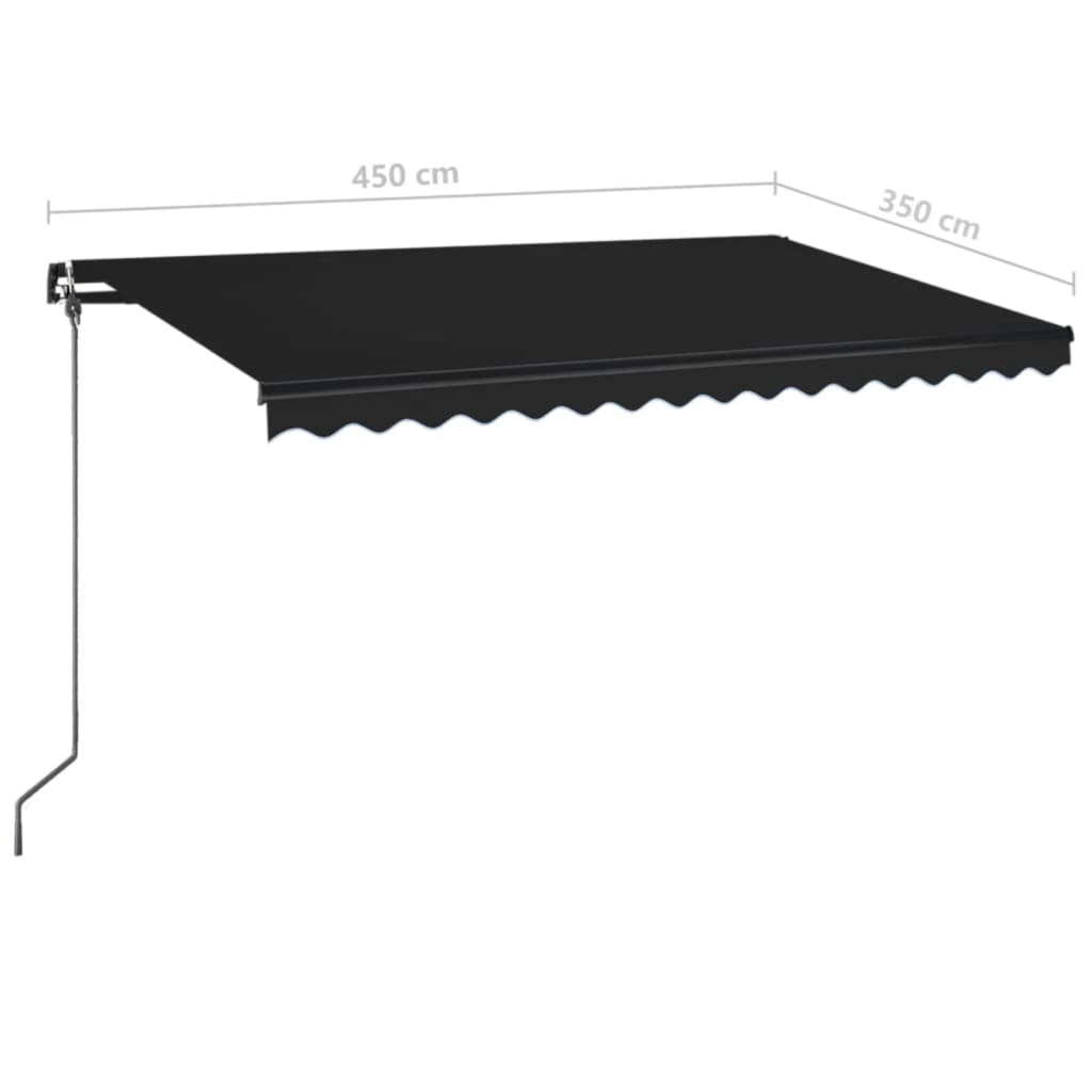Toldo retrátil manual 450x350 cm antracite