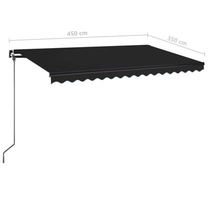 Toldo retrátil manual 450x350 cm antracite