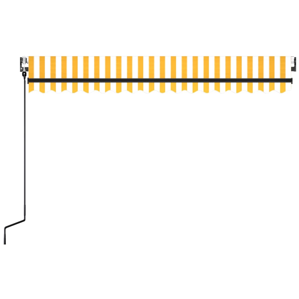 Toldo retrátil automático 450x350 cm amarelo e branco
