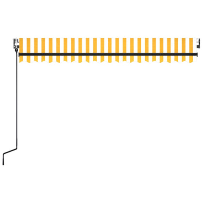 Toldo retrátil automático 450x350 cm amarelo e branco