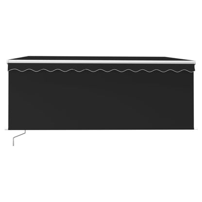 Toldo retrátil manual com estore/LED 3x2,5 m antracite