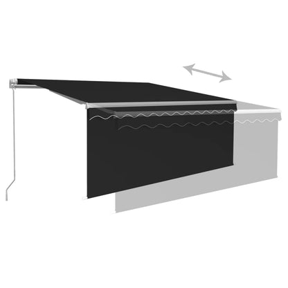 Toldo retrátil manual com estore/LED 3x2,5 m antracite