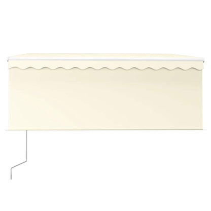 Toldo retrátil automático com estore 3x2,5 m cor creme