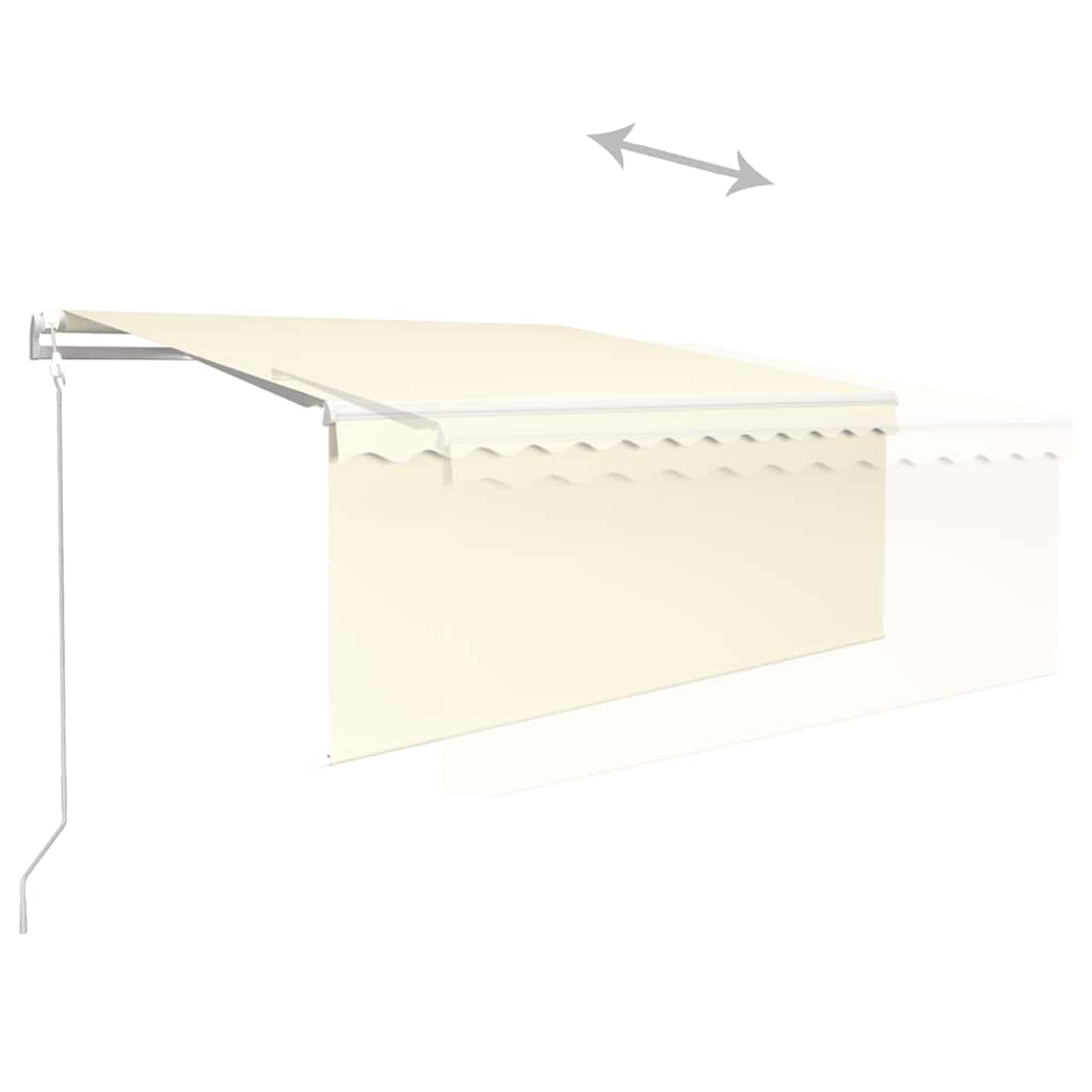 Toldo retrátil automático com estore 3x2,5 m cor creme