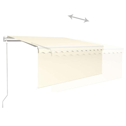 Toldo retrátil automático com estore 3x2,5 m cor creme