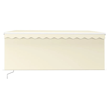 Toldo retrátil manual com estore 3,5x2,5 m cor creme