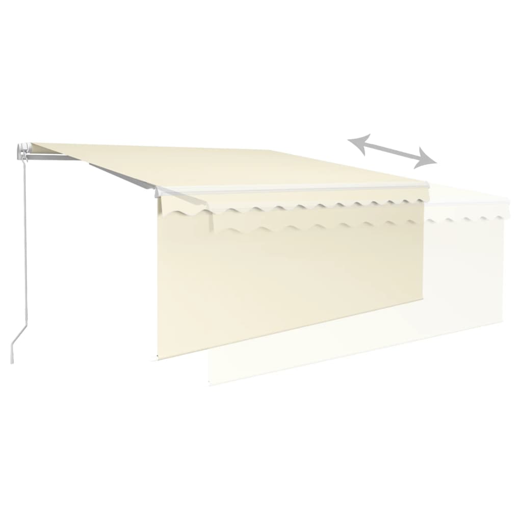 Toldo retrátil manual com estore 3,5x2,5 m cor creme
