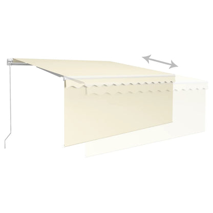 Toldo retrátil manual com estore 3,5x2,5 m cor creme