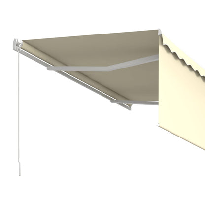 Toldo retrátil manual com estore 3,5x2,5 m cor creme