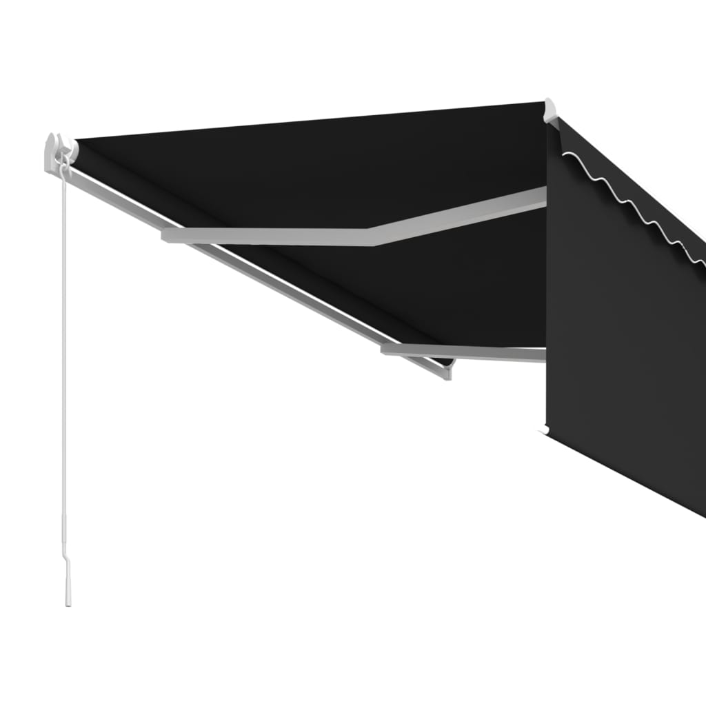 Toldo retrátil manual com estore 3,5x2,5 m antracite
