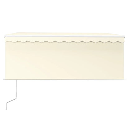 Toldo retrátil automático com estore 3,5x2,5 m cor creme