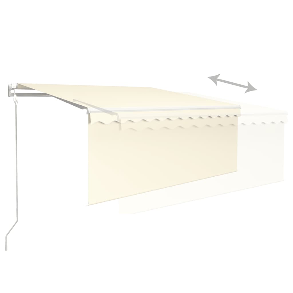 Toldo retrátil automático com estore 3,5x2,5 m cor creme