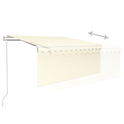 Toldo retrátil automático com estore 3,5x2,5 m cor creme