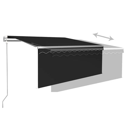 Toldo retrátil automático com estore 3,5x2,5 m antracite