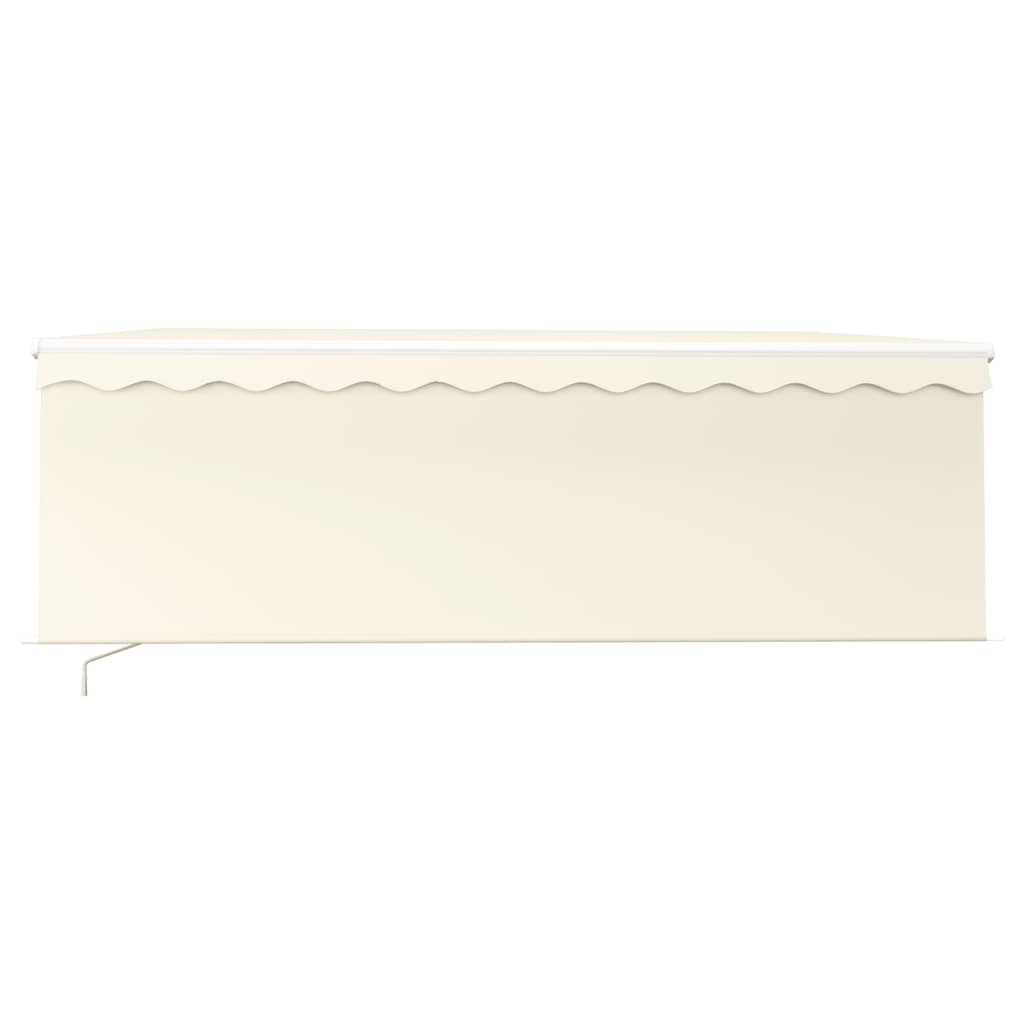Toldo retrátil manual com estore 4x3 m cor creme