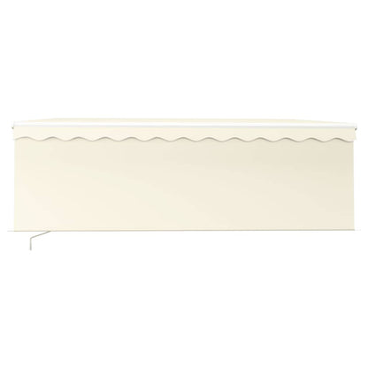 Toldo retrátil manual com estore 4x3 m cor creme