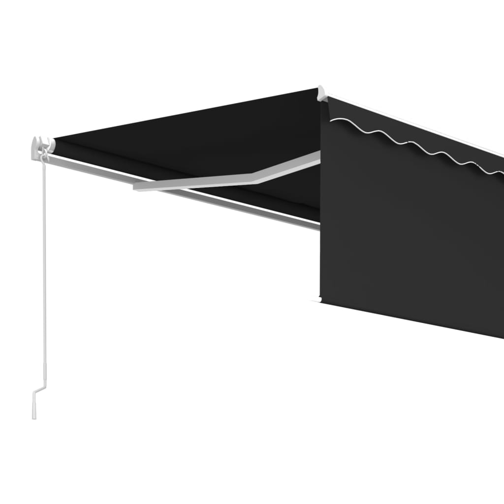 Toldo retrátil manual com estore 4,5x3 m antracite