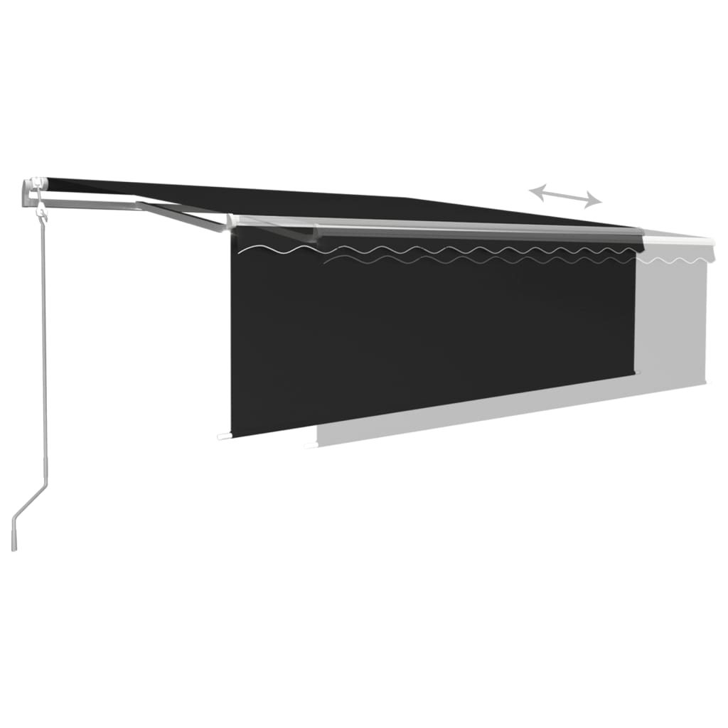 Toldo retrátil automático com estore 4,5x3 m antracite