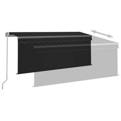 Toldo retrátil manual com estore/LED 3x2,5 m antracite