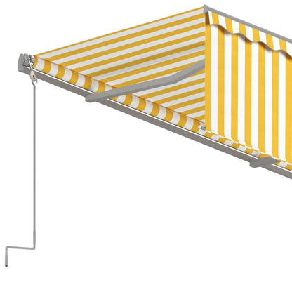 Toldo retrátil automático com estore 3x2,5 m amarelo e branco