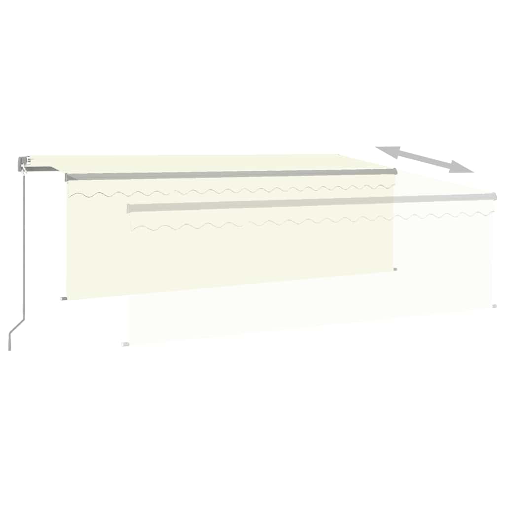 Toldo retrátil manual com estore 4x3 m cor creme