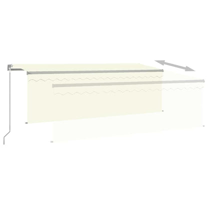 Toldo retrátil manual com estore 4x3 m cor creme