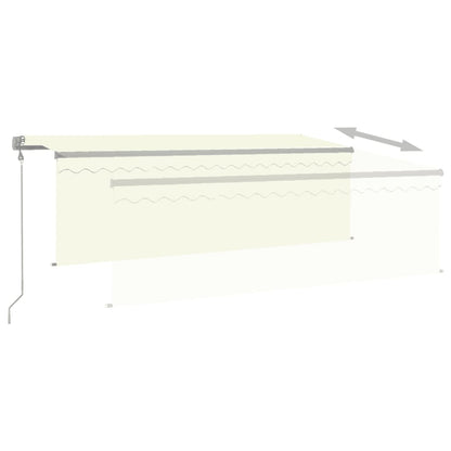 Toldo retrátil automático com estore 4x3 m cor creme
