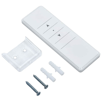 Toldo automático c/ estore/LED/sensor de vento 4x3m azul/branco