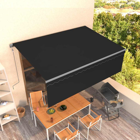 Toldo retrátil automático com estore 4,5x3 m antracite
