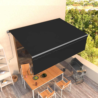 Toldo retrátil automático com estore 4,5x3 m antracite