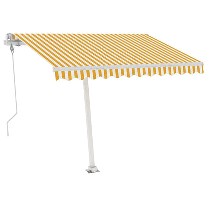 Toldo automático independente 300x250 cm amarelo e branco
